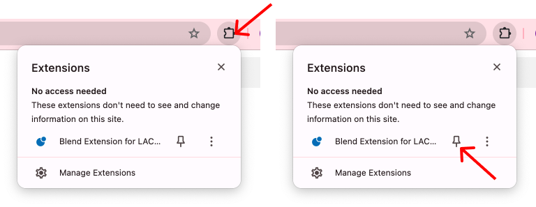 Pinning Blend Extension